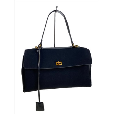 Женская сумка из искусственной кожи и замши, цвет черный