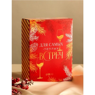 УЦЕНКА Бокалы для вина новогодние «Новый год для двоих», 360 мл, набор