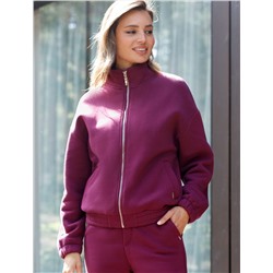 Бомбер на молнии из футера трехнитки с начесом