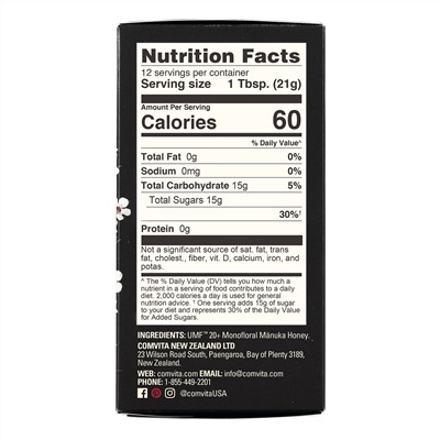 Comvita, мед манука, UMF 20+, 250 г (8,8 унции)