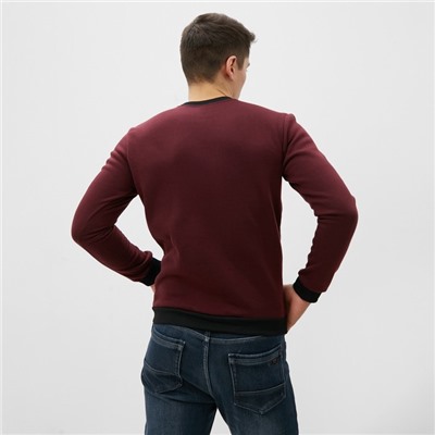 Свитшот мужской НАЧЁС, цвет бордо, размер 56