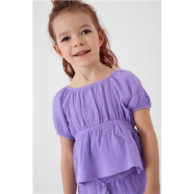 Комплект текстильный для девочек: блузка, брюки PLAYTODAY, 1240281