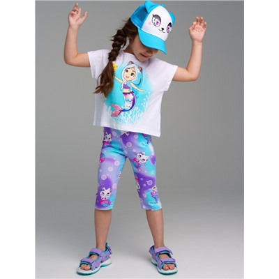 Брюки трикотажные для девочек (легинсы укороченные), 2 пары в комплекте