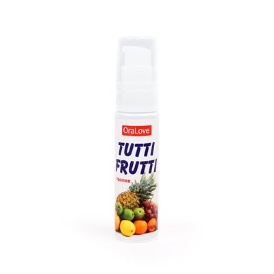 Гель-смазка Tutti-Frutti со вкусом тропических фруктов - 30 гр.