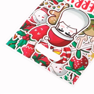 Пакет подарочный новогодний из жемчужной пленки, «Команда Санты», 17×25±1 см