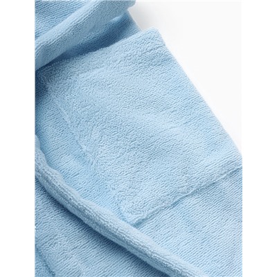 Халат махровый детский Этель «Акула», размер 32 (110-116 см), голубой