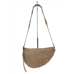 Женская сумка-седло из искусственной замши, цвет бежевый