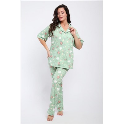 Пижама женская 24296 (Зеленый)