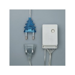 Гирлянда «Занавес» 1.5×1 м, IP20, прозрачная нить, 180 LED, свечение синее, 8 режимов, 220 В