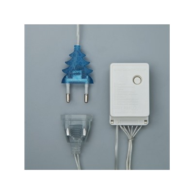 Гирлянда «Занавес» 1.5×1 м, IP20, прозрачная нить, 180 LED, свечение синее, 8 режимов, 220 В