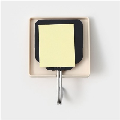 Крючки самоклеящиеся Доляна «Квадрат», 3 шт., светлое дерево