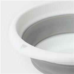 Таз складной «Флекс», 5.5 л, 32.5×33×4.5 см, смоки