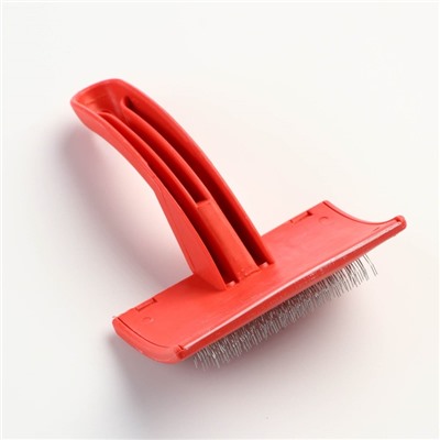 Пуходерка без капель, эргономичная ручка, 10×15 см, красная