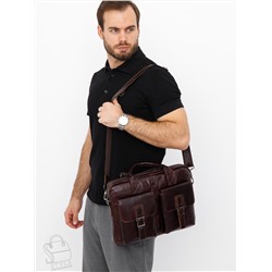 Портфель мужской кожаный 0993Z coffee Zinimsk в Новосибирске