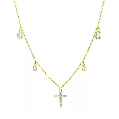 Колье из серебра куб.циркон., ТФК-14175лп