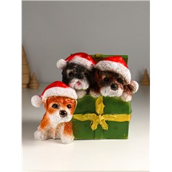 Фигура полистоун «Щенки в шкатулке», 16.5×23×18 см