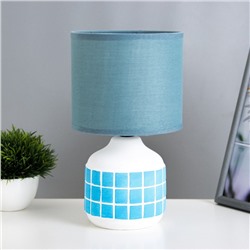 Настольная лампа «Гликерия» E14 40 Вт бело-синяя 15×15×27 см RISALUX