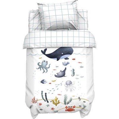 Постельное бельё ясельное «Крошка Я. Морские друзья», бязь