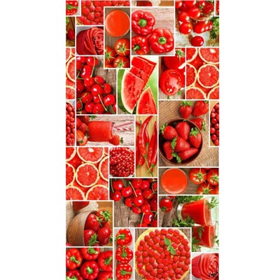 801 Полотенце вафельное 38*75 (фрукты)