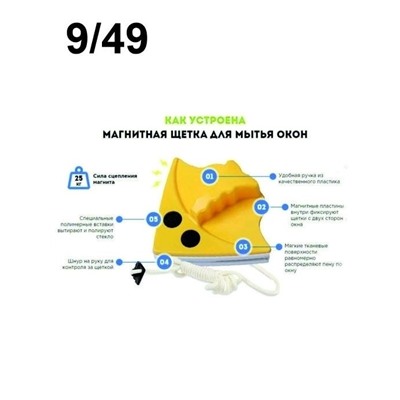 Магнитная щетка для мытья окон #23322452