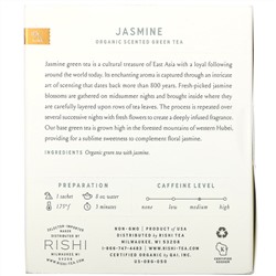 Rishi Tea, Organic Scented Green Tea, Jasmine, 15 Sachets, 1.48 oz (42 g)