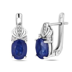 Серьги, сапфир корунд, SL-RIC109