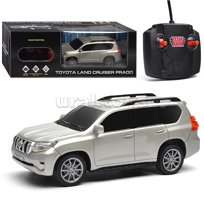 Машина р/у Toyota Prado свет, 19 см, ,серебр, в коробке