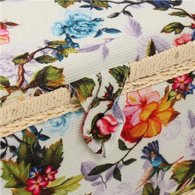 Шкатулка для рукоделия и шитья «Птицы в розовом саду», хранение ниток, иголок, мелочи, 19×26×14.5 см