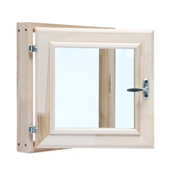 Окно деревянное, 40×40 см, двойное стекло, липа, Добропаровъ