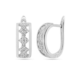 Серьги из серебра куб.циркон., МЦВА253