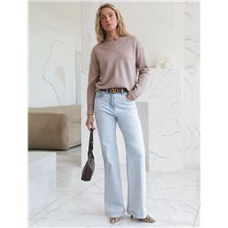 Джинсы-клеш из эластичного денима