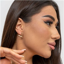 Серьги коллекция "Дубай" покрытие позолота, вставка: фианиты, 38002, арт.216.352