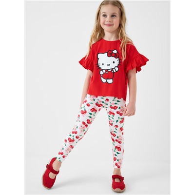 Комплект трикотажный для девочек: туника, брюки (легинсы)