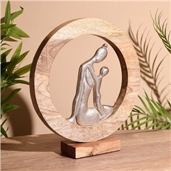 Сувенир интерьерный в деревянном кольце «Мама», 30×8×33 см