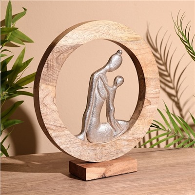 Сувенир интерьерный в деревянном кольце «Мама», 30×8×33 см