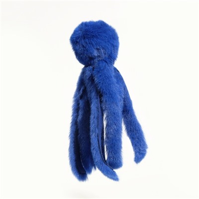 Игрушка для кошек «Осьминожек», до 19 см, искусственный мех, синяя