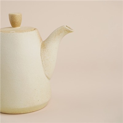 Заварочный чайник SL Home «Волны Сардинии», 1.3 л, 22.5×11×19 см, фарфор, бежевый