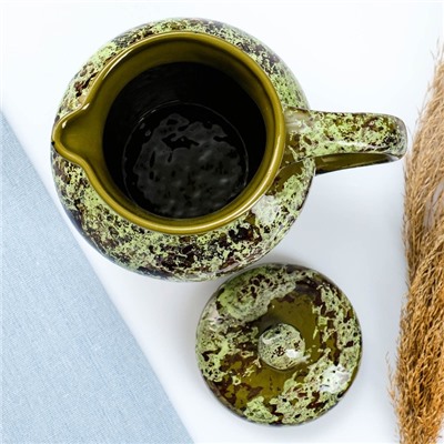 Кувшин Борисовская керамика «Малахит», 1.7 л, 22×15 см, зелёный