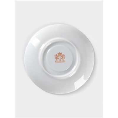 Блюдце Cmielow «Рококо. Гуси», d=12.5 см, фарфор, белое