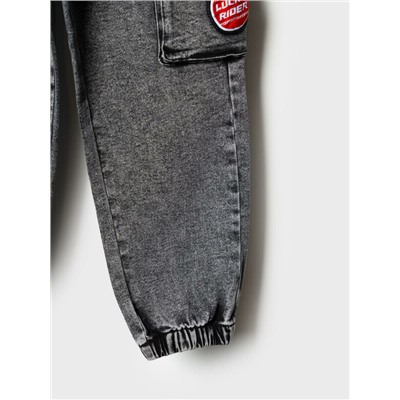 Брюки текстильные джинсовые для мальчиков