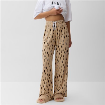 Пижама новогодняя женская (футболка, брюки) KAFTAN «Елки», размер 40-42