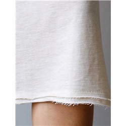 Юбка из тончайшего футера на резинке и отделкой с открытыми срезами