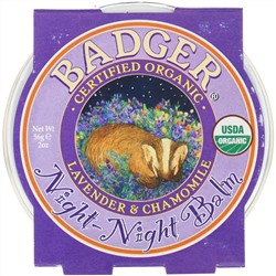 Badger Company, Organic, Night-Night Balm, Lavender & Chamomile, 2 oz (56 g)