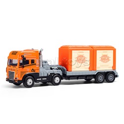 Машина "Двухзвенный прицеп четырехприводный" (свет, звук) в коробке