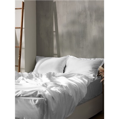 Пододеяльник 2-спальный SL Home Tencel, 180×220 см, белый, тенсель