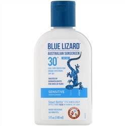 Blue Lizard Australian Sunscreen, Sensitive, Mineral Sunscreen, SPF 30+, 5 fl oz (148 ml)