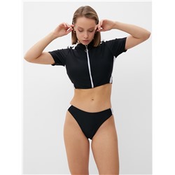 Купальник раздельный MINAKU на молнии, цвет чёрный, размер 42