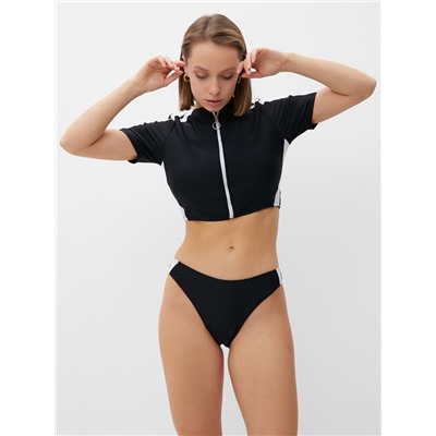 Купальник раздельный MINAKU на молнии, цвет чёрный, размер 42