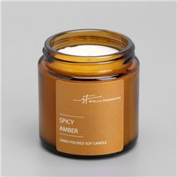 Ароматическая свеча в банке ST Spicy Amber, амбер, 90 г