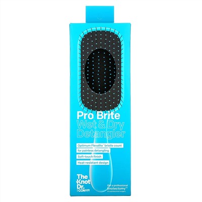 Conair, The Knot Dr, Pro Brite Wet & Dry Detangler, Blue, 1 Brush